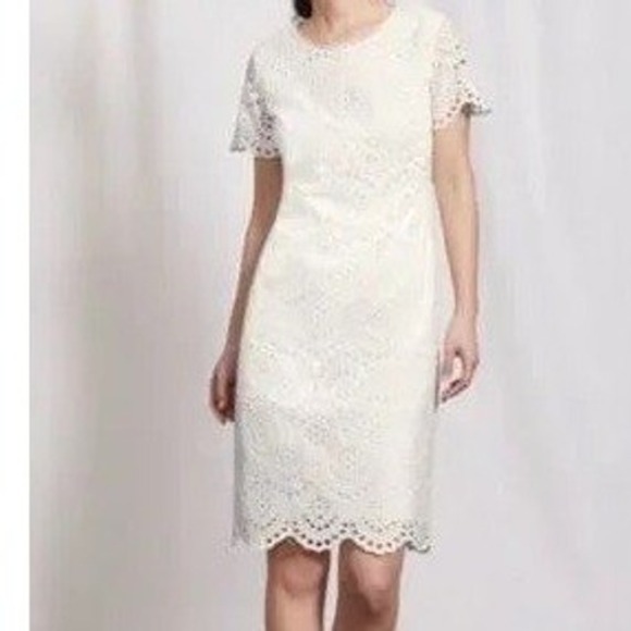 Boden Dresses & Skirts - Boden Isadora Broderie Women's Eyelet Dress White Size 12 100% Cotton Spring
